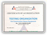 ACCREDITATION CERTIFICATES